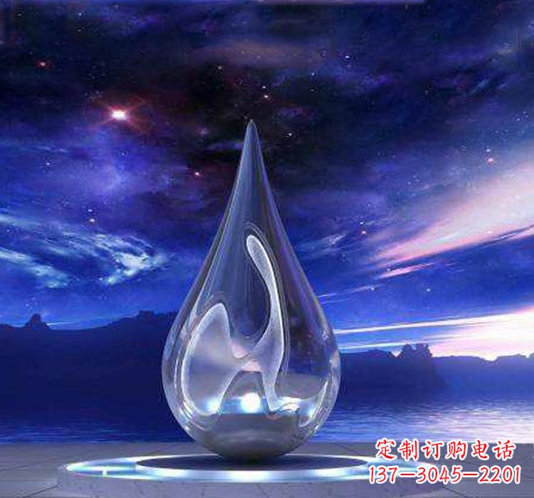 信阳不锈钢大型水滴雕塑极致的审美艺术