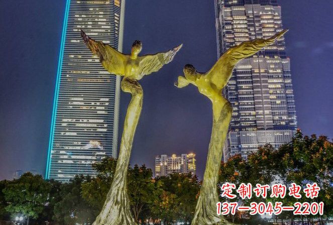 信阳不锈钢大型天使雕塑一种极具震撼力的艺术之作