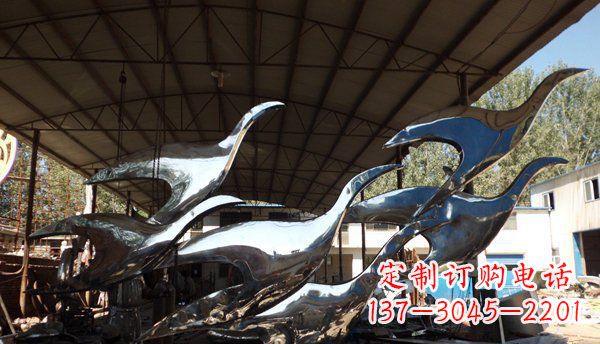 信阳不锈钢大雁雕塑给环境带来生机