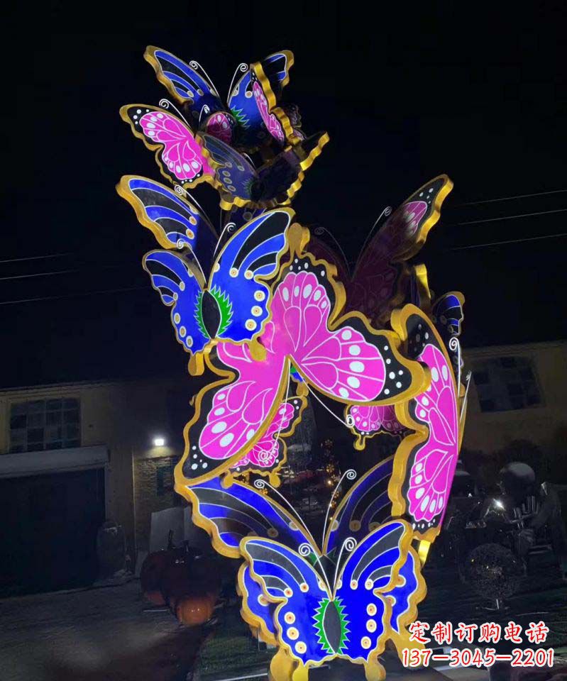 信阳不锈钢蝴蝶雕塑彩绘魅力无限