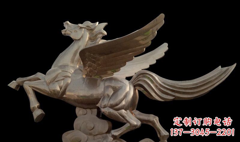 信阳不锈钢飞马雕塑象征着自由与勇气