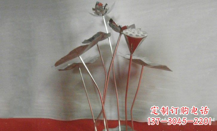 信阳不锈钢锻造的荷叶雕塑