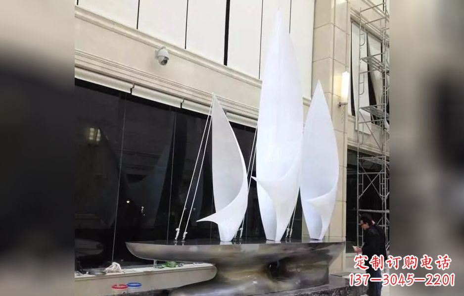 信阳不锈钢帆船海洋迷人的雕塑