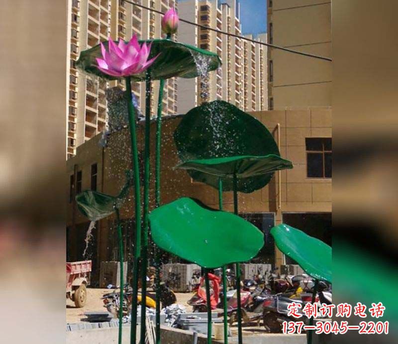 信阳不锈钢仿真荷花雕塑