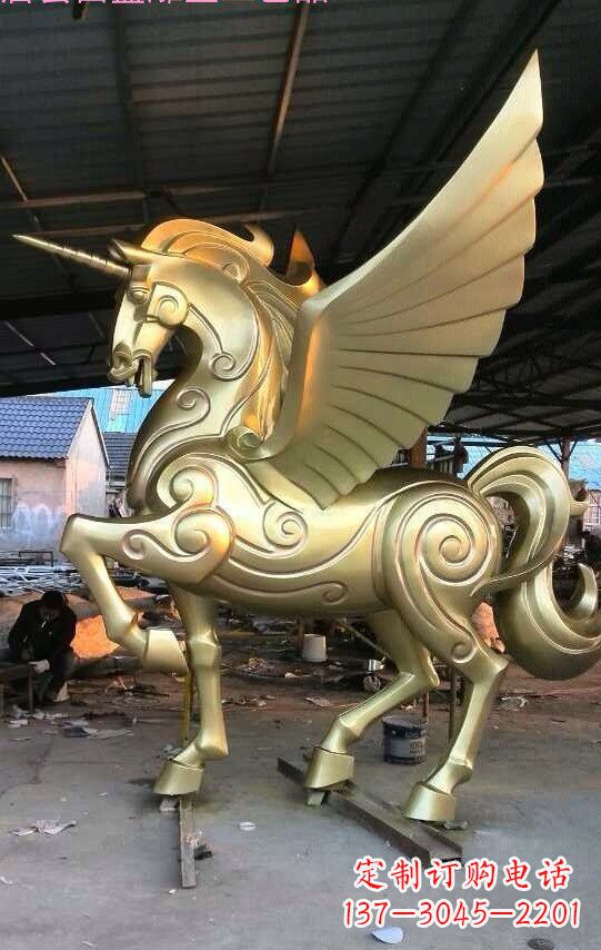 信阳不锈钢独角兽雕塑铸造精美绝伦