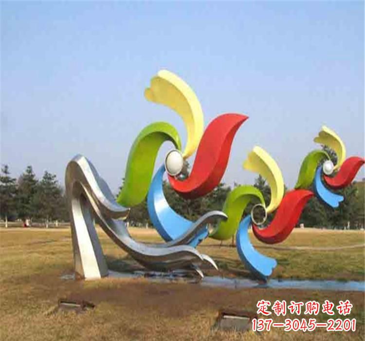 信阳不锈钢风车雕塑绚丽多彩的艺术精品