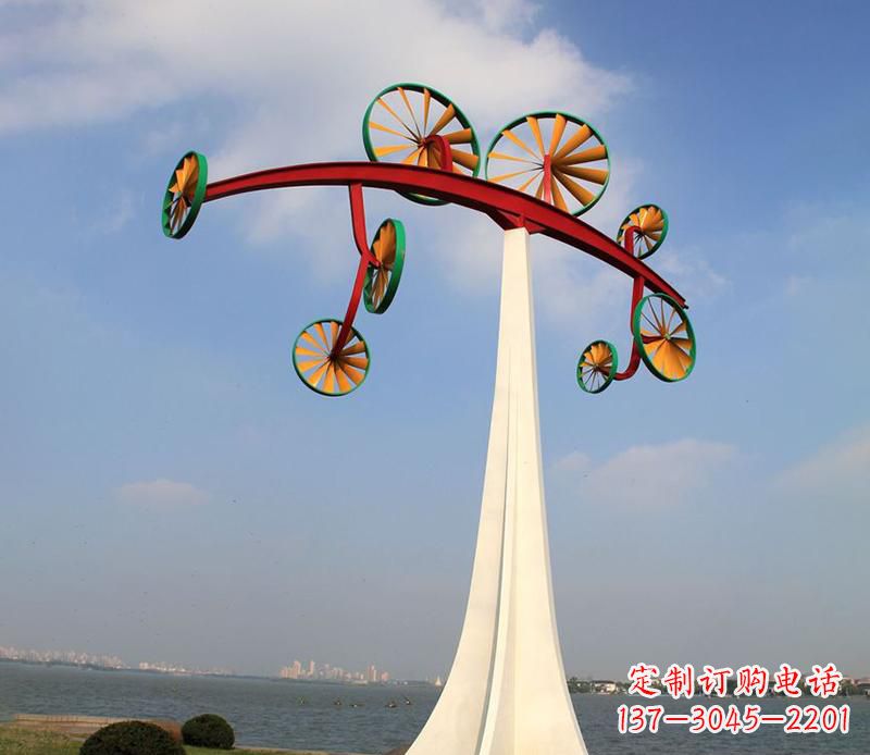 信阳不锈钢风车雕塑艺术美学的完美结合