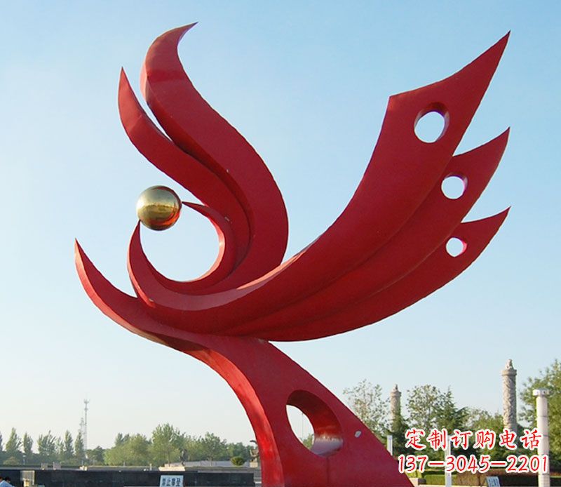 信阳不锈钢凤凰雕塑——传承千百年传统文化