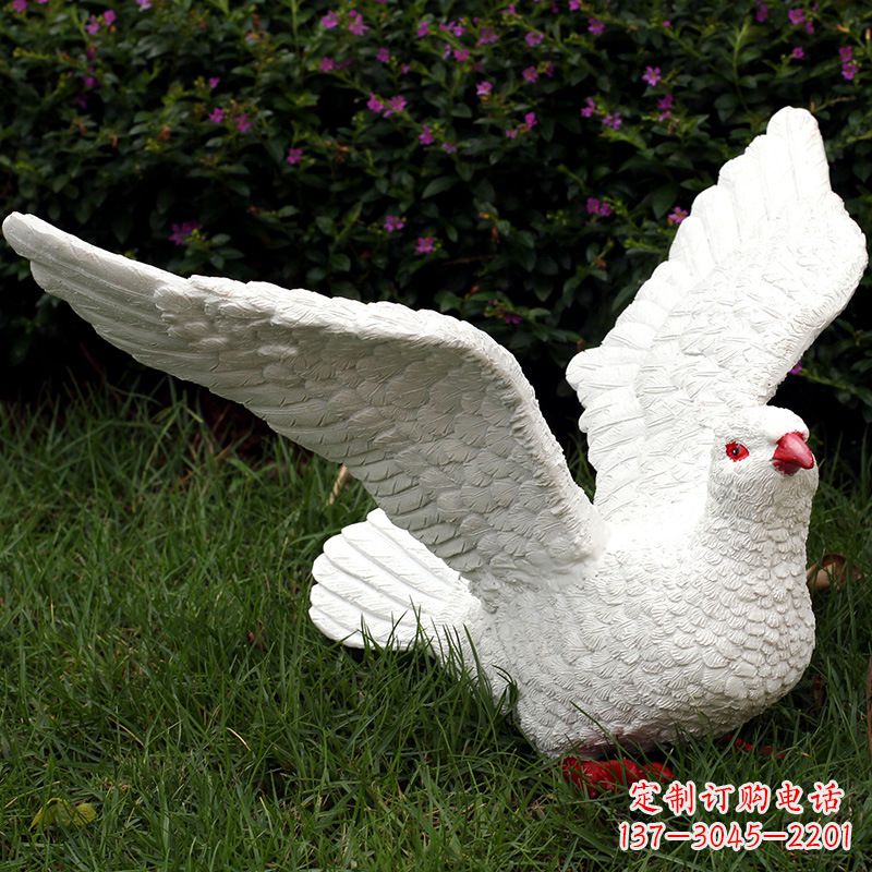 信阳不锈钢鸽子雕塑象征和平与美好