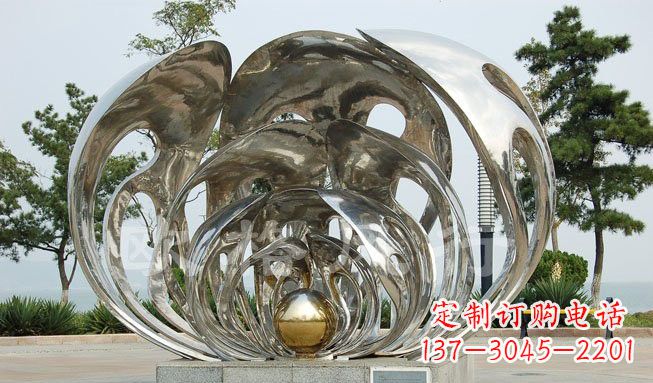 信阳不锈钢贝壳珍珠雕塑艺术的融合