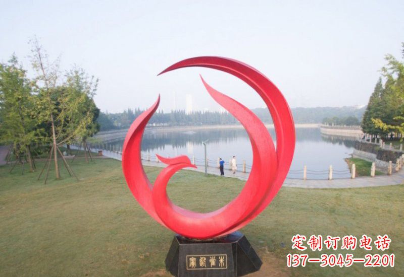 信阳凤凰雕塑——点缀不锈钢公园的美丽风景