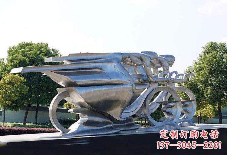 信阳不锈钢自行车雕塑——精美绝伦