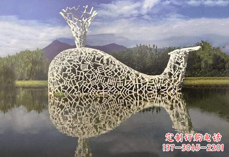 信阳不锈钢鲸鱼雕塑令人惊叹的艺术之作