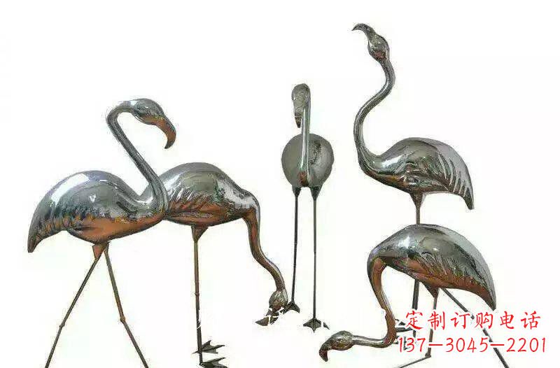 信阳不锈钢火烈鸟雕塑——美丽的自然之美