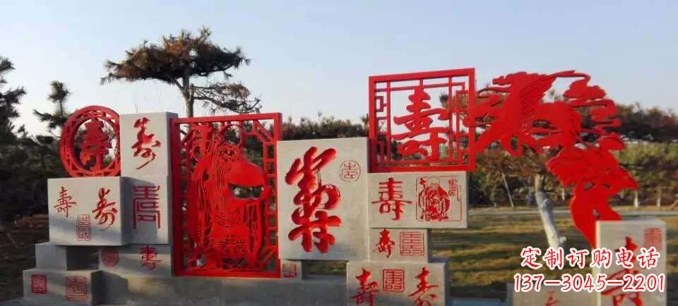 信阳福禄寿雕塑不锈钢公园的精美礼物