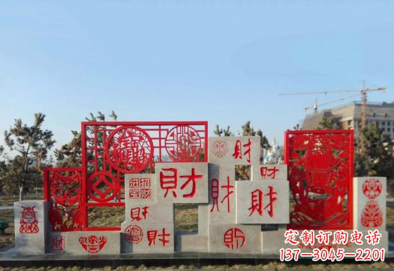 信阳不锈钢福禄寿雕塑象征着美好生活