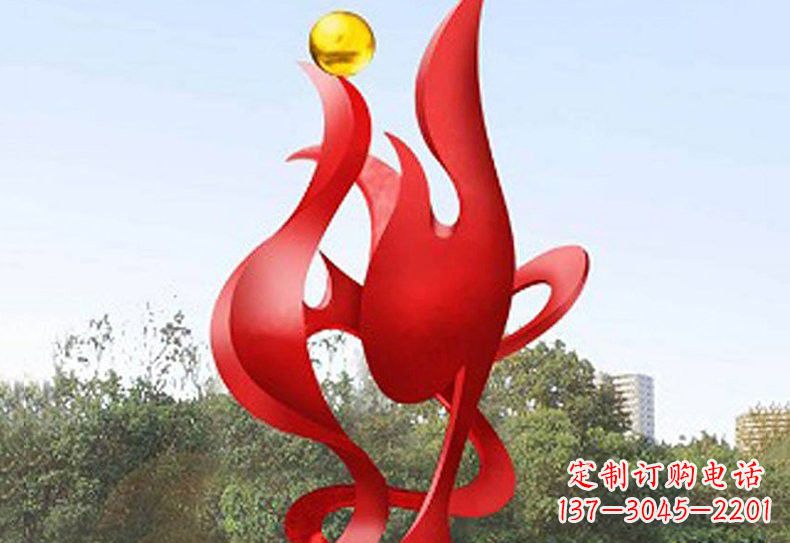 信阳不锈钢凤凰雕塑——象征着古代神兽的传奇