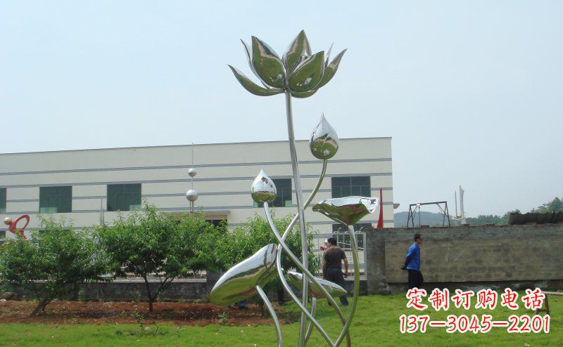 信阳不锈钢荷花雕塑