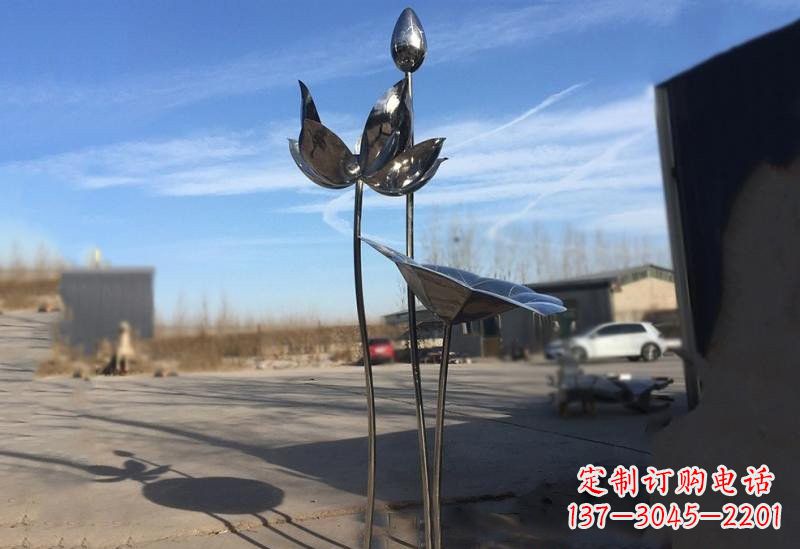 信阳不锈钢荷花雕塑精美的艺术瑰宝