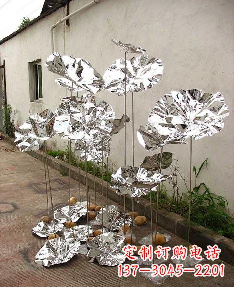 信阳不锈钢荷叶雕塑——精美绝伦