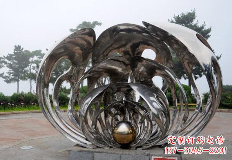 信阳不锈钢贝壳雕塑海洋风情的精美礼赞