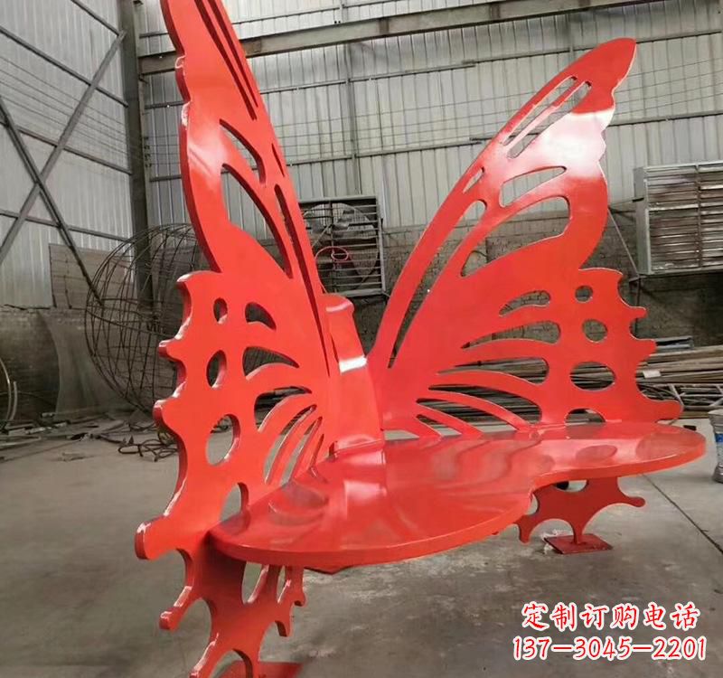 信阳不锈钢蝴蝶座椅雕塑美丽的艺术作品
