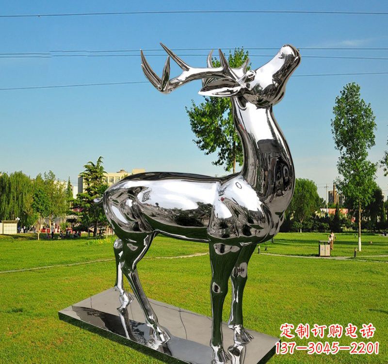 信阳不锈钢梅花鹿雕塑美丽的自然之美