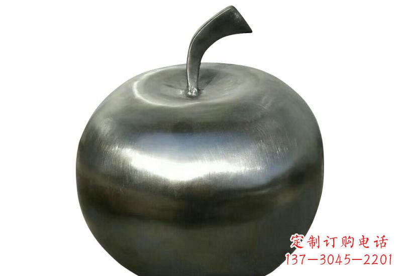 信阳不锈钢苹果雕塑精美的艺术之作
