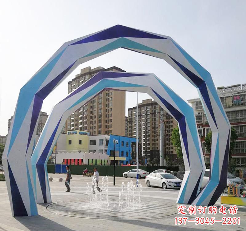 信阳不锈钢拱门雕塑令人惊叹的艺术品
