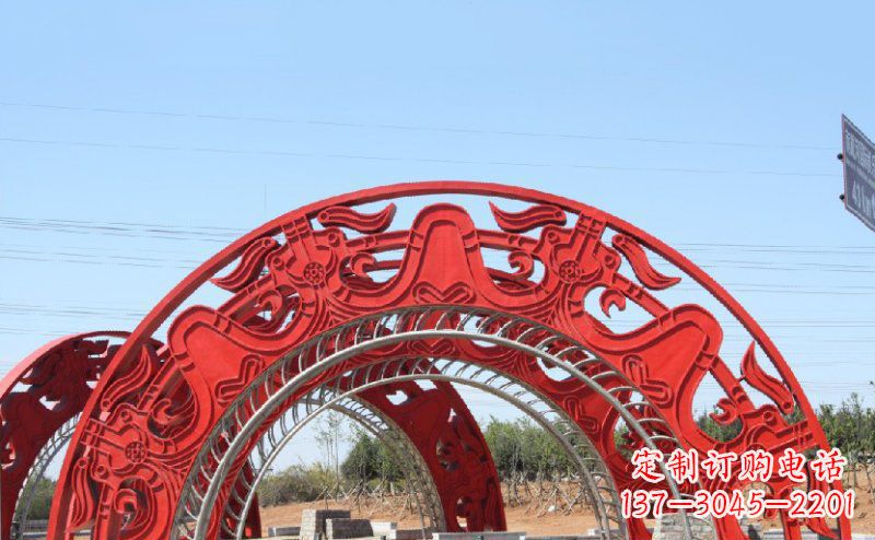 信阳不锈钢拱门雕塑美丽的艺术精品