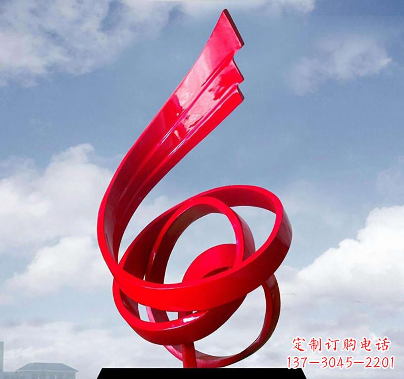 信阳美丽的飘带雕塑——城市的精灵