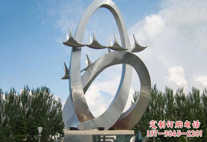 信阳不锈钢天鹅雕塑