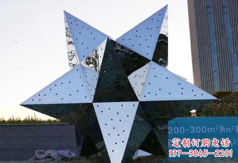 信阳不锈钢五角星雕塑精致的艺术品