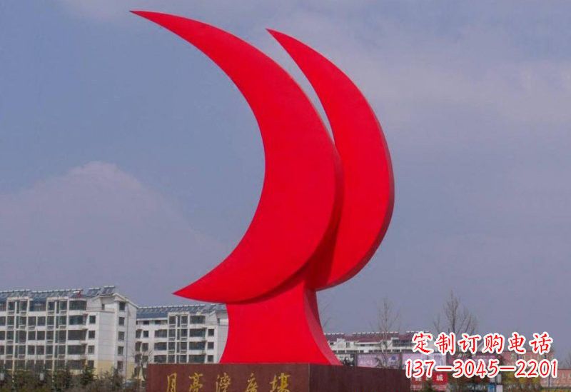 信阳精美的不锈钢月亮雕塑