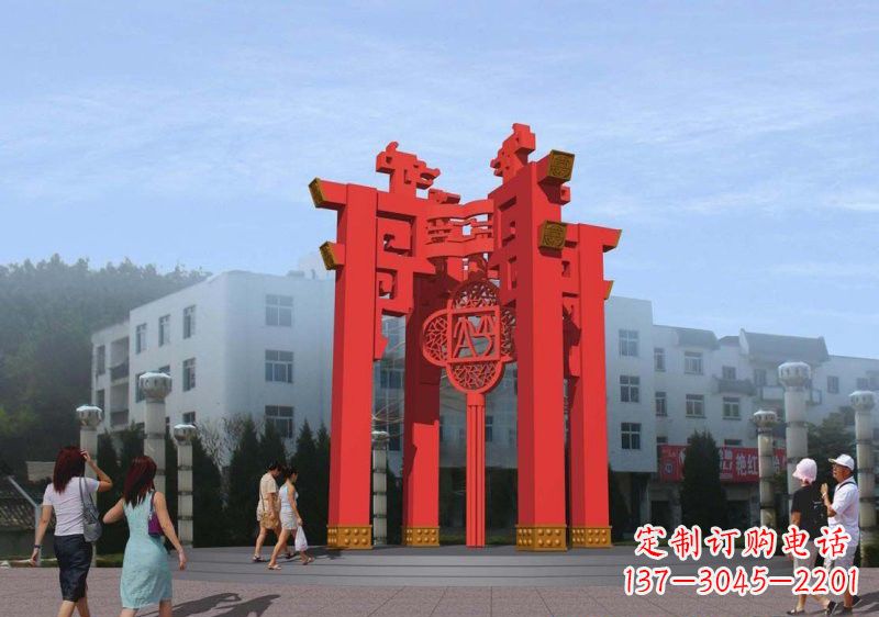 信阳不锈钢灯笼雕塑——点亮城市美景