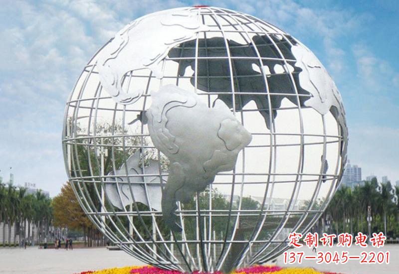 信阳不锈钢地球雕塑象征着和平与友谊