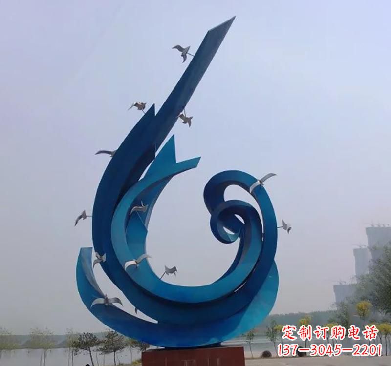 信阳不锈钢鸽子雕塑——缔造城市新景象