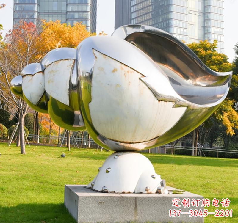 信阳不锈钢海螺雕塑一种独特的艺术形式