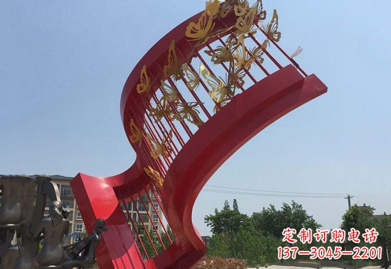 信阳不锈钢蝴蝶灵动的艺术雕塑