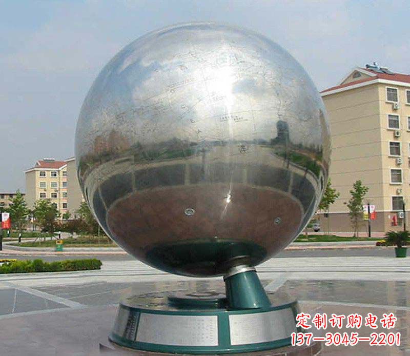信阳不锈钢地球仪雕塑精美绝伦