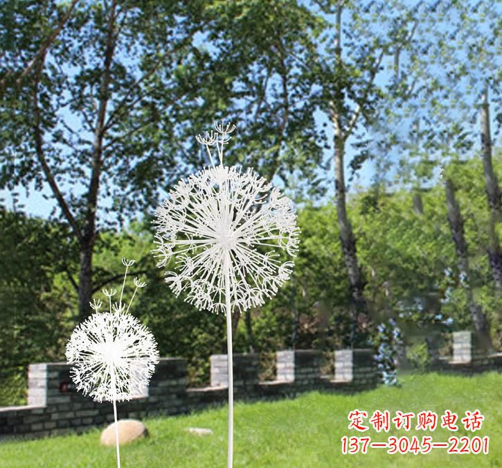 信阳不锈钢广场上的蒲公英雕塑