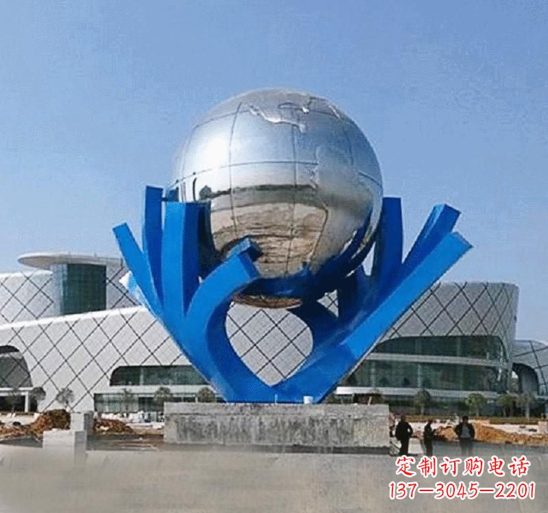 信阳不锈钢地球雕塑缔造绿色家园