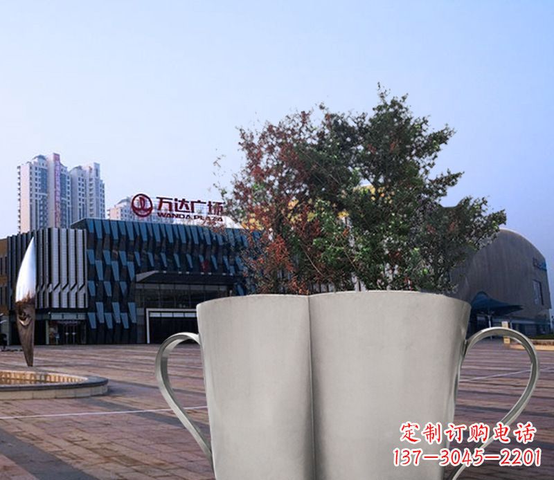信阳不锈钢花盆雕塑带来精致的艺术感受