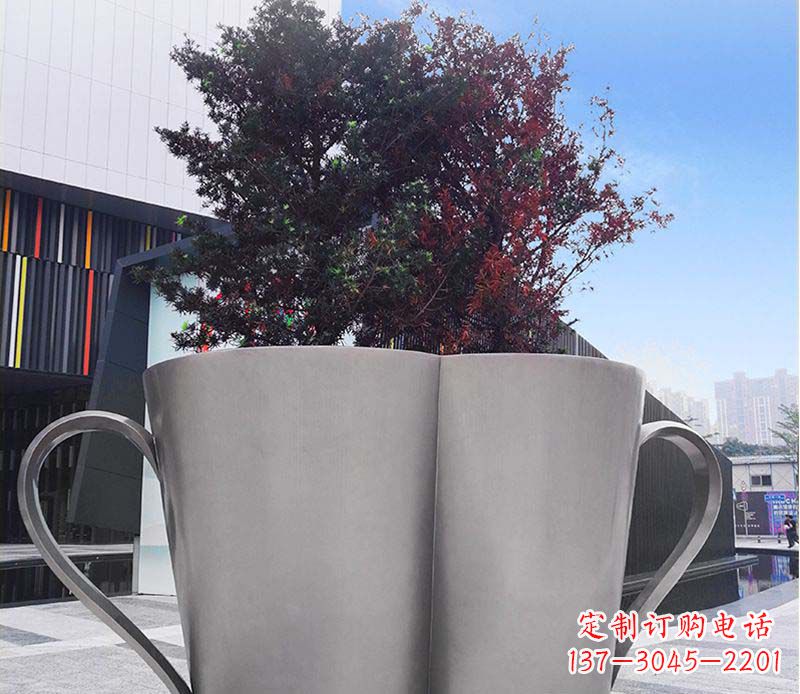 信阳不锈钢花盆雕塑美观耐用