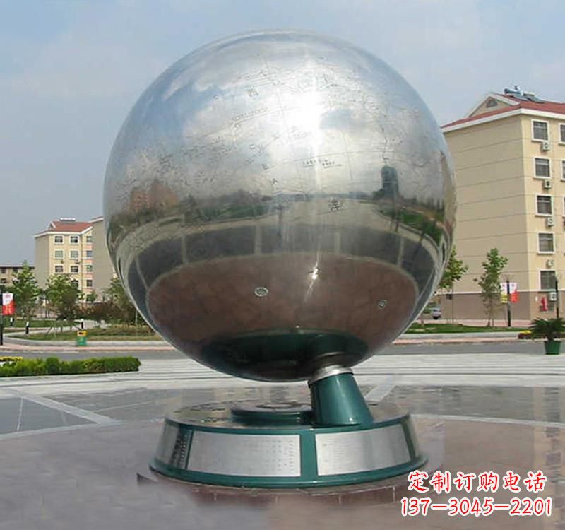 信阳不锈钢地球雕塑现代艺术的精美结合
