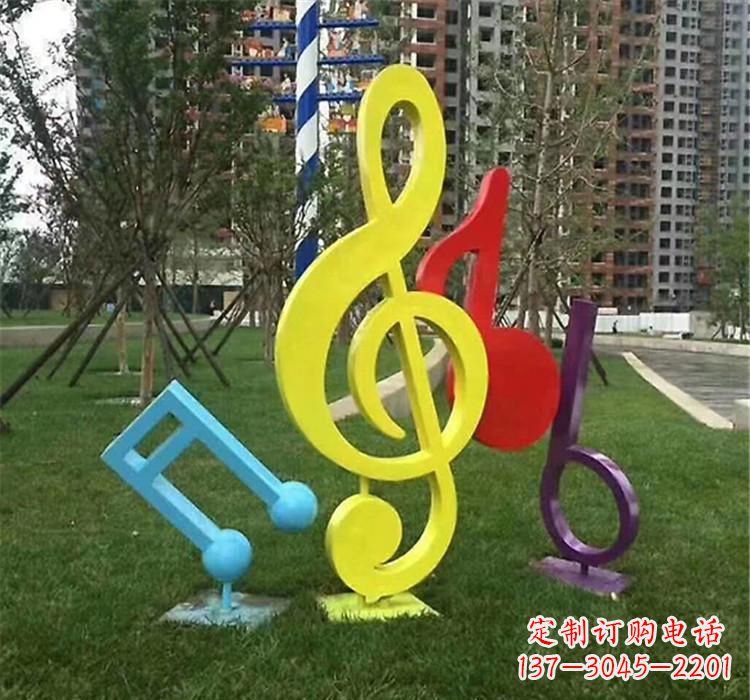 信阳不锈钢音符雕塑音乐的流动之美