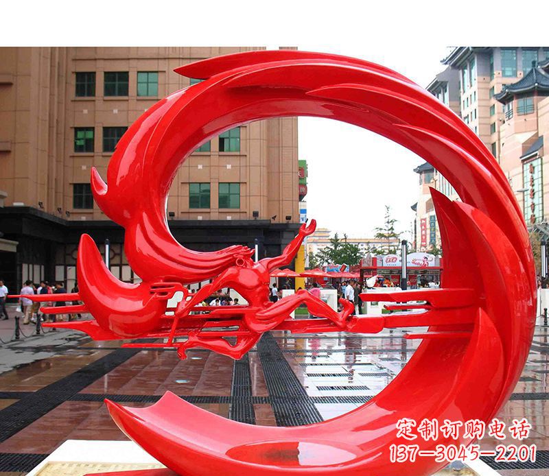 信阳精美的不锈钢圆环雕塑
