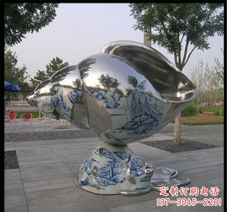 信阳不锈钢海螺景观雕塑精美的海景景观