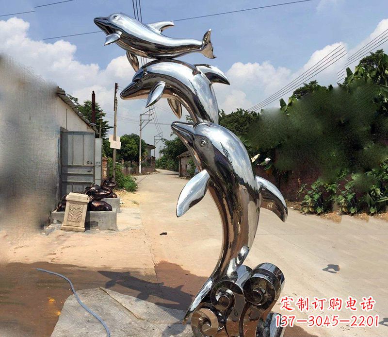 信阳不锈钢海豚雕塑艺术的浪漫