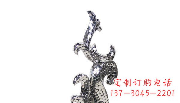 信阳不锈钢海豚抽象雕塑精致的海洋之美